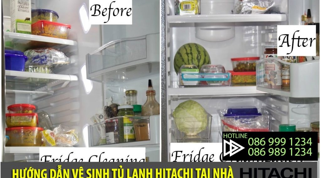 Hướng dẫn các bước vệ sinh tủ lạnh hitachi tại nhà đơn giản